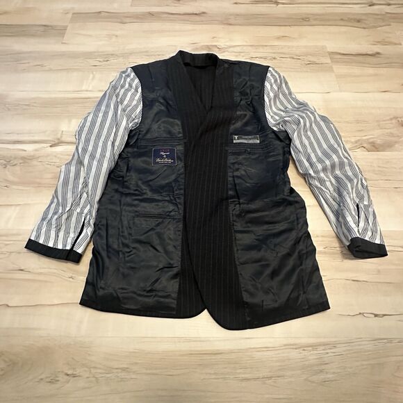 Brooks Brothers 1818 Fitzgerald Estarto Men 40S 36x28 Suit Wool Pinstripe Gray - Picture 5 of 16